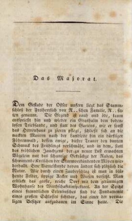 Das Majorat