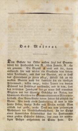 Das Majorat
