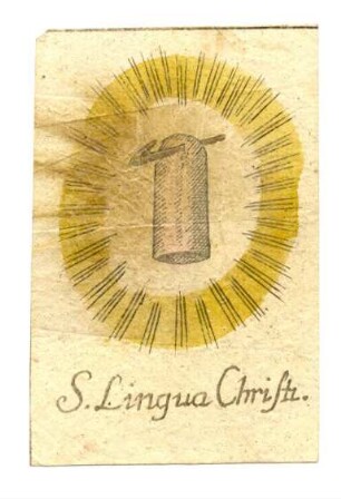 "S. Lingua Christi." (kleines Andachtsbild)