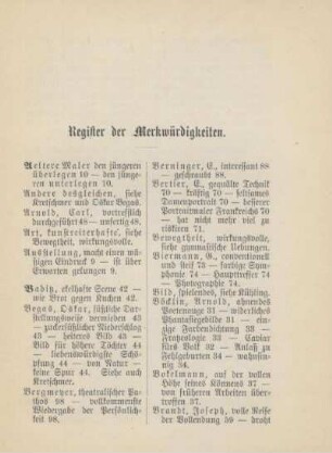 Register der Merkwürdigkeiten