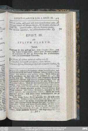 Epist. III. Ad Iulium Florum.