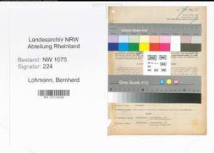 Entnazifizierung Bernhard Lohmann , geb. 21.07.1899 (Stadtinspektor)