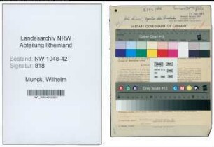 Entnazifizierung Wilhelm Munck , geb. 23.01.1887 (Kaufmann)