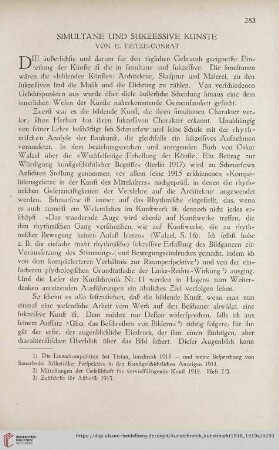 Simultane und sukzessive Künste