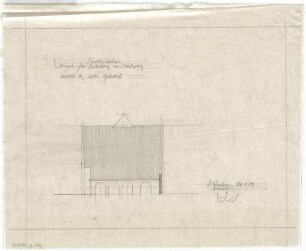 Gsaenger, Gustav; München; Stadtmuseum, Erweiterung - Variante für Bebauung Jakobsplatz (Ansicht)
