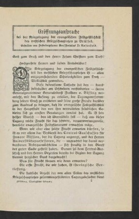 17, Eröffnungsansprache