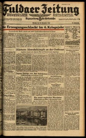 Ausgabe vom Montag, den 30. November 1942.