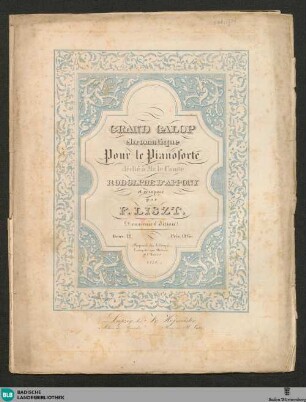 Grand galop chromatique Pour le Pianoforte : Oeuv. 12
