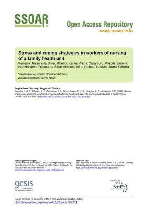 Stress and coping strategies in workers of nursing of a family health unit