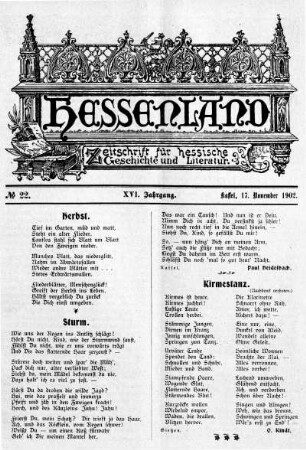 No. 22, 17. November 1902