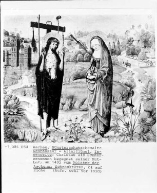 Aachener Marientafeln — Christus als Schmerzensmann begegnet seiner Mutter