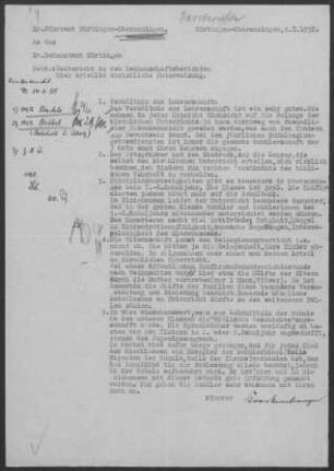 Oberensingen-Hardt mit Zizishausen: Inspektionsbericht 1952