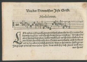 Von der Himmelfart Jesu Christi.
