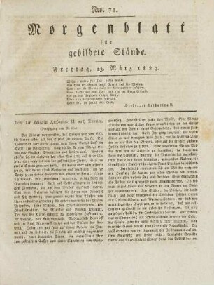 1827: Nro. 71 - Nro. 78