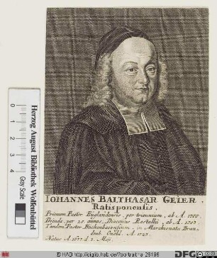 Bildnis Johann Balthasar Geier (Geyer)
