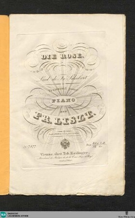 Die Rose : Lied de Fr. Schubert