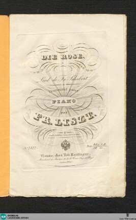 Die Rose : Lied de Fr. Schubert