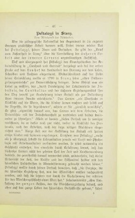 Pestalozzi in Stanz