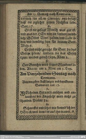 Am Vierzehenden Sontag nach Trinitatis