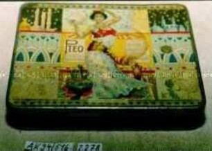 Blechdose für 20 CIGARETTEN "PTEO" Reinas Egyptian Cigarettes Georg A. Jasmatzi, Dresden