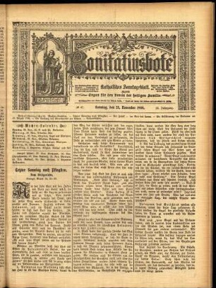 Erste Ausgabe vom Sonntag, den 25. November 1906.
