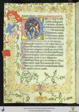 (51v) Zierseite zu Beginn von Psalm 45: Verspottung.