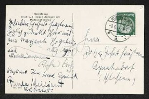 Brief von Rudolf K. Goldschmit-Jentner, Elisabeth Beerbohm, Liesel Goldschmit und Unbekannt an Gerhart Hauptmann