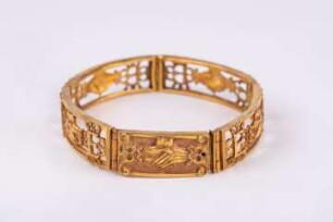 Goldenes Armband mit Handtreuen der Pfalzgräfin Dorothea Sophia von Pfalz-Sulzbach (1588-1607)