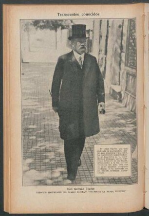 Don Germán Tjarks, director propietario del diario alemán "Deutsche La Plata Zeitung" - [Retrato] : Transeúntes conocidos