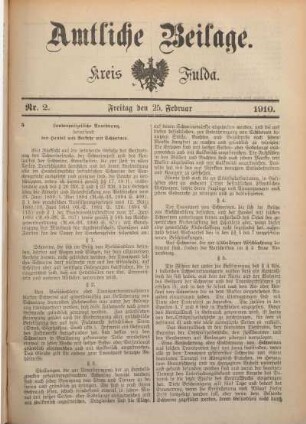 2: Beilage vom Freitag, 25. Februar 1910