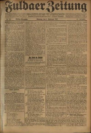 Zweite Ausgabe vom Montag, den 01. Februar 1915.