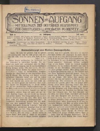 Heft 10. 21. Jahrgang. Juli 1919