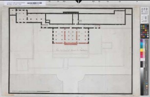 [Grundrisse des Schlosses zu Bonn. Keller und Grundmauern, Parterre, 2. Etage und Etage noble]. Plan des caves et murs de fondation.