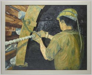 Gemälde, Bei der Bohrarbeit