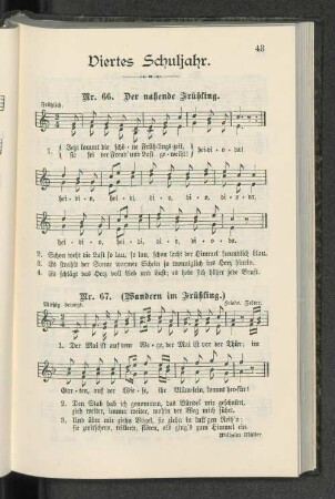 Nr. 66. Der nahende Frühling. - Nr. 98. (Kanon.)