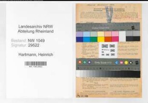 Entnazifizierung Heinrich Hartmann , geb. 28.02.1894 (Kaufmann)