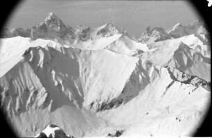 Oberstdorf: Nebelhorn; Alpenpanorama von West nach Süd, vom Nebelhorn