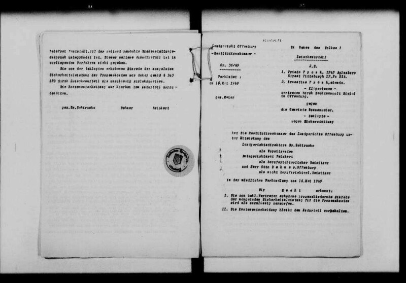 Sammlung von Gerichtsentscheidungen in Restitutionssachen von grundsätzlicher Bedeutung