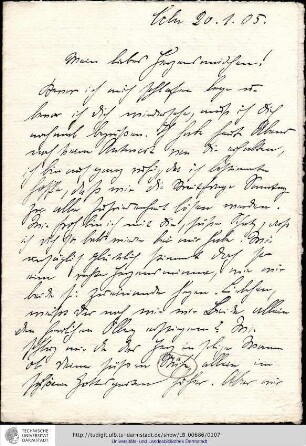 Brief vom 20.01.1905