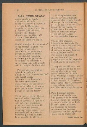 Para "pluma de oro"