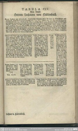 Tabula CLV. Von denen Herren Lochnern von Hüttenbach