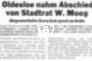 Oldesloe nahm Abscheid von Stadtrat W. Moog