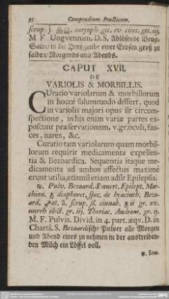 Caput XVII. De Variolis & Morbillis