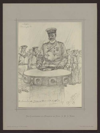 Der Lieutenant als Pfarrer an Bord S. M. S. Niobe.
