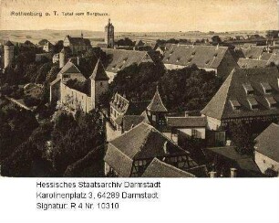 Rothenburg ob der Tauber, Ansicht vom Burgturm aus