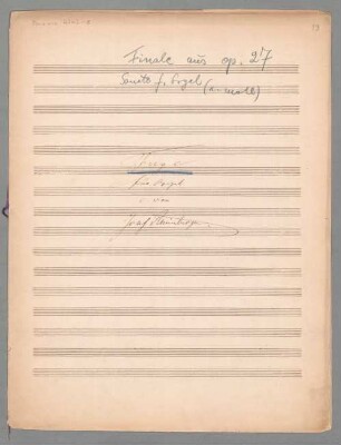 Sonate für Orgel op. 27/3. Satz - BSB Mus.ms. 4742-8