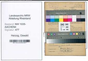 Entnazifizierung Oswald Herzog , geb. 07.02.1900 (Maschinist)