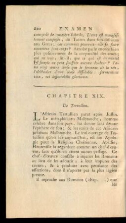 Chapitre XIX. De Tertullien