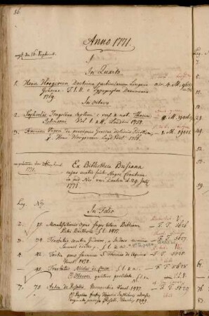 Ex Bibliotheca Busiana cujus auctio fuit Hagae Comitum in aed. Nic. van Daalen d. 29. Julij 1771.