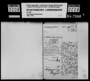 Stromversorgung der Stadt Weikersheim Oberamt Mergentheim
